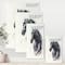 Designart - Portrait of Friesian Horse With Long Manes - Farmhouse Canvas Wall Art Print